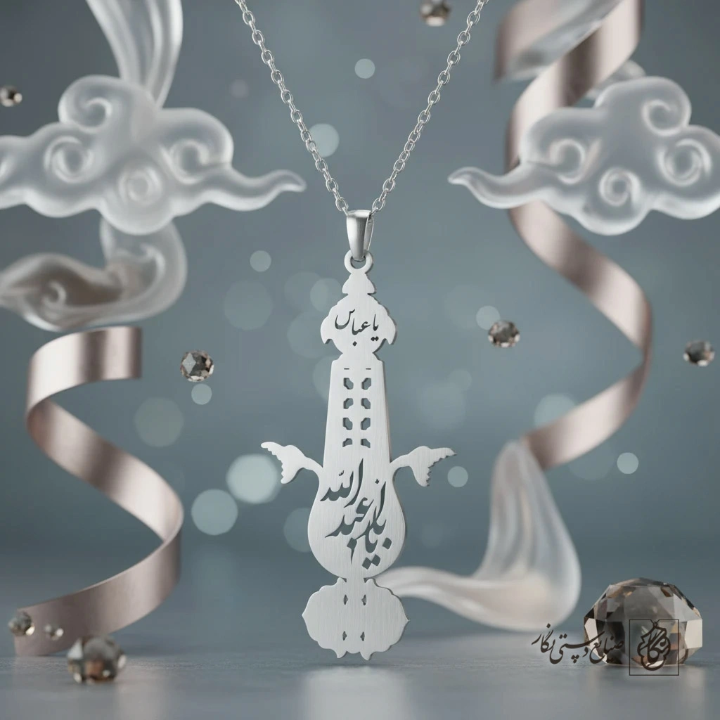 گردنبند مذهبی علم یا اباعبدالله کد 7375