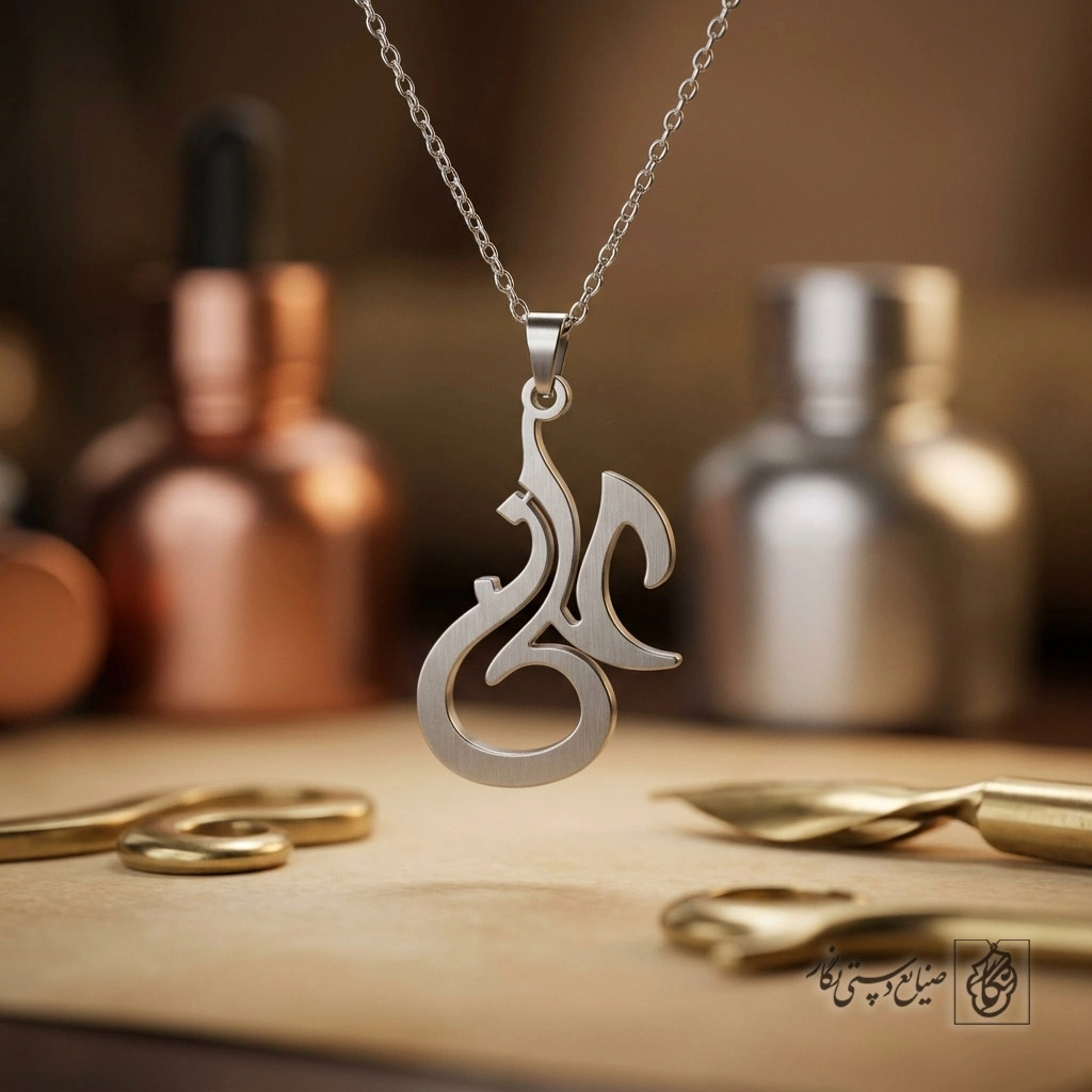 گردنبند اسم علی فارسی طرح قطره کد 7501