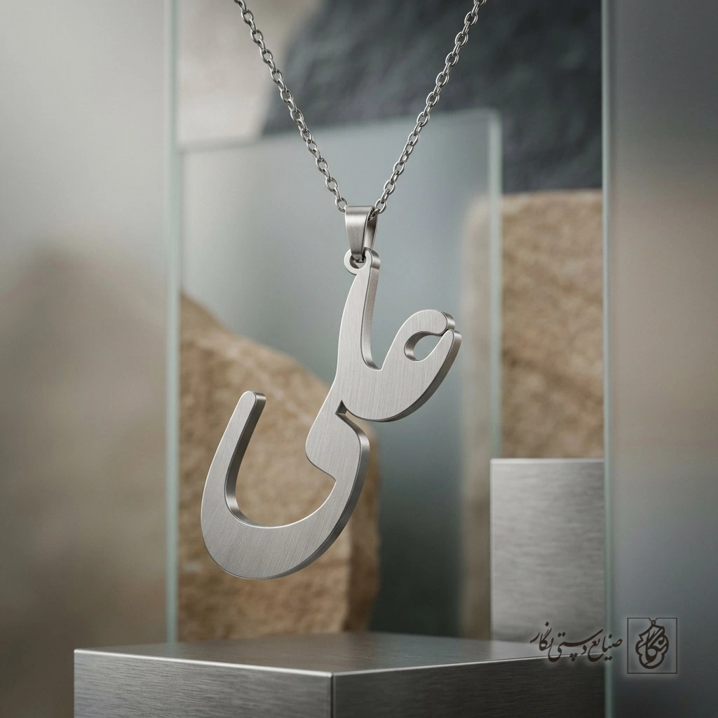 گردنبند اسم علی فارسی گرافیکی درشت کد 7514