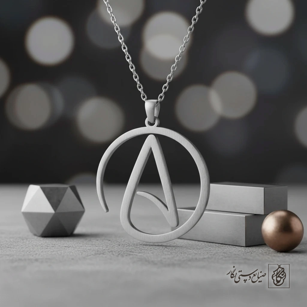 گردنبند طرح نماد آتئیسم کد 7922