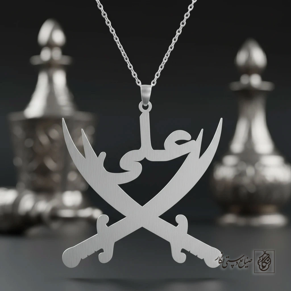 گردنبند یا علی و ذوالفقار کد 8223