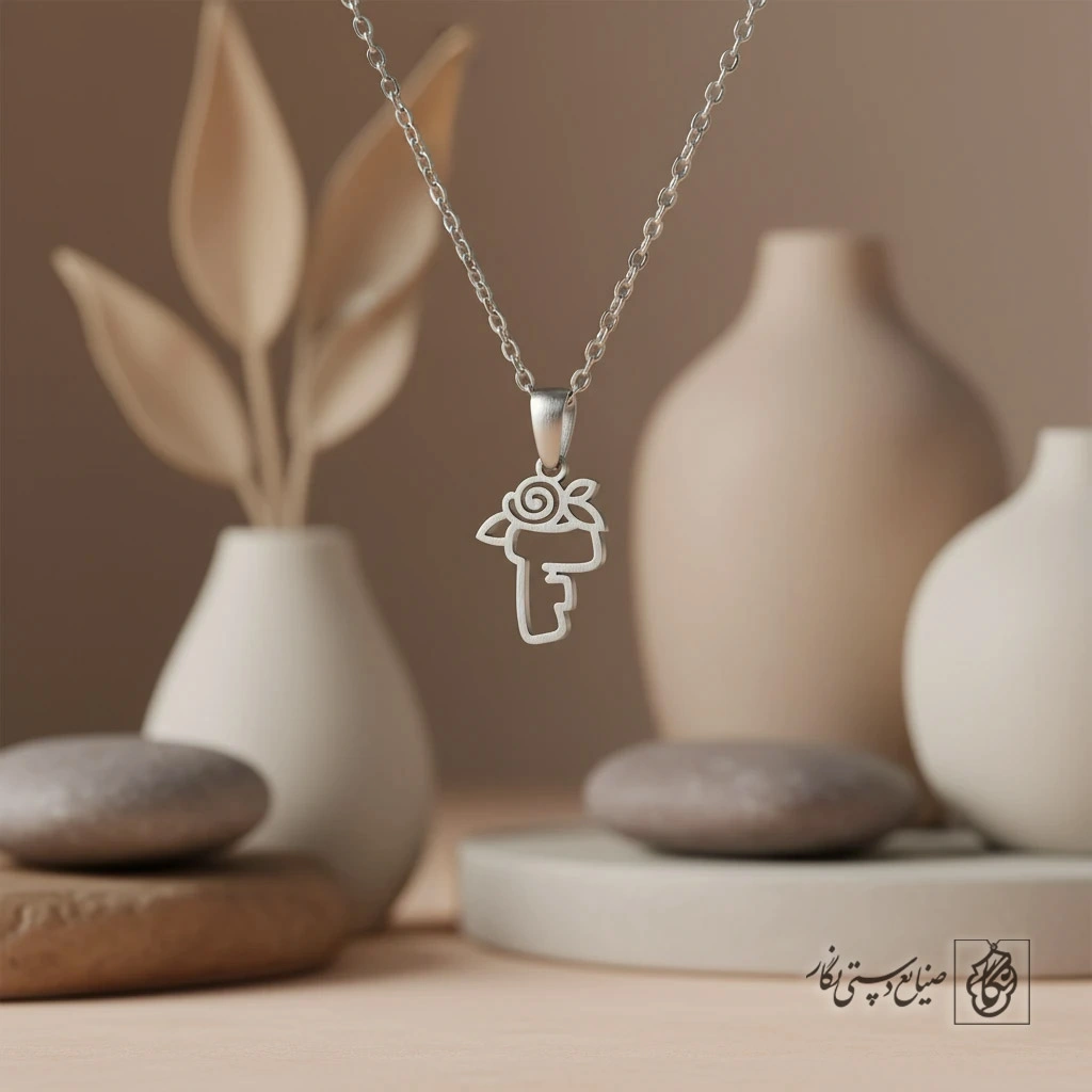 گردنبند حرف f لاتین فانتزی کد 8232