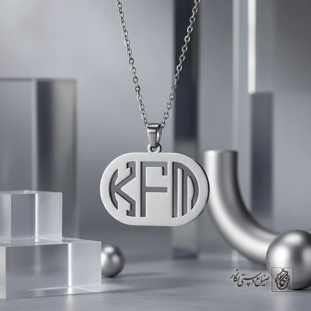 گردنبند حروف KFM فانتزی کد 9046