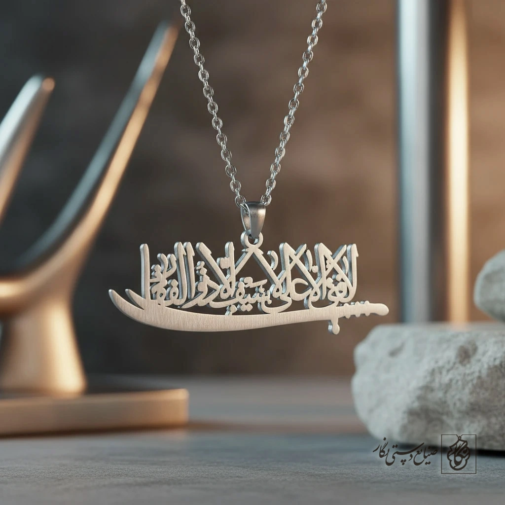 گردنبند ذوالفقار و لا فتی الا علی کد 9054