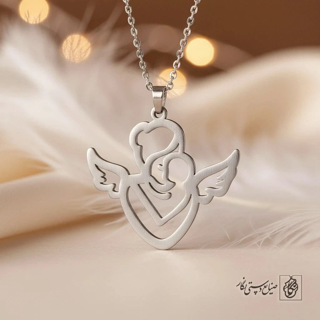 گردنبند فرشته و مادر (مهر مادری) کد 9071