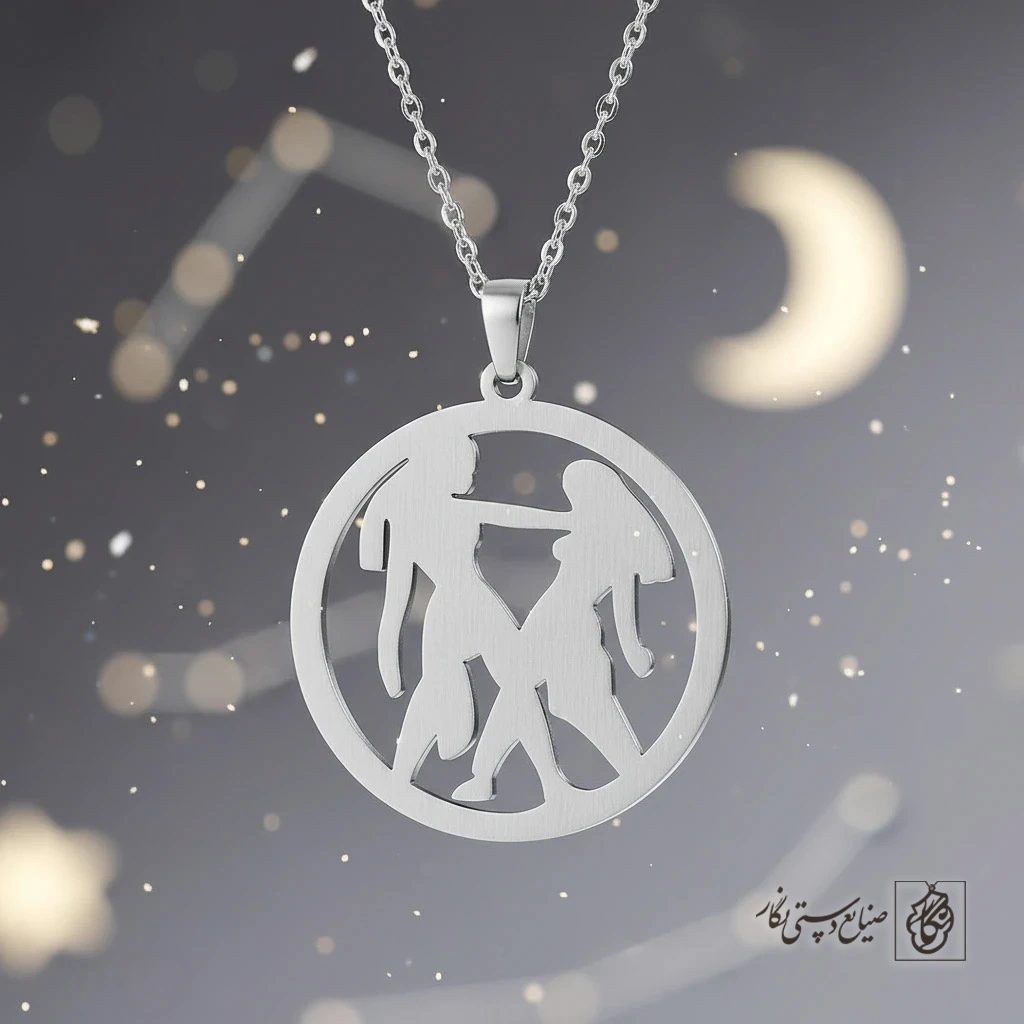 گردنبند نماد ماه تولد (جوزا) کد 9679