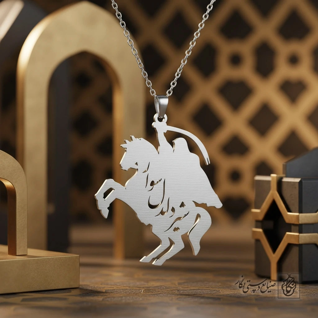 گردنبند شیر دلدل سوار کد 9733