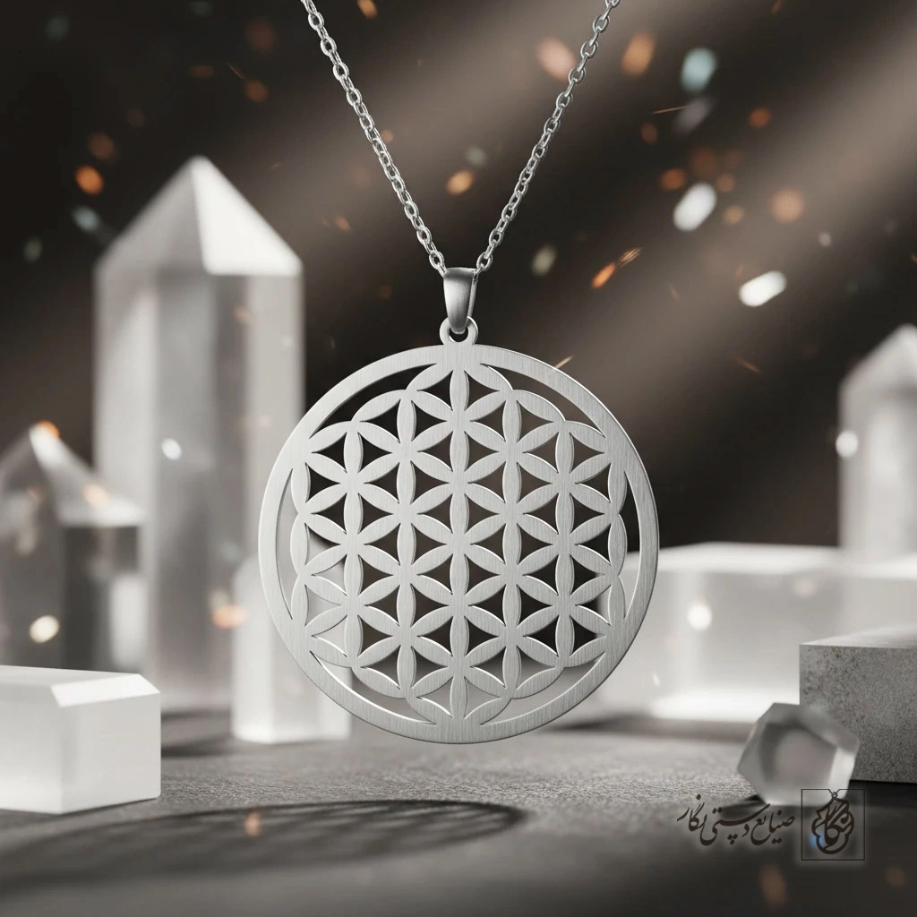 گردنبند هندسه مقدس گل حیات (دایره) کد 9744