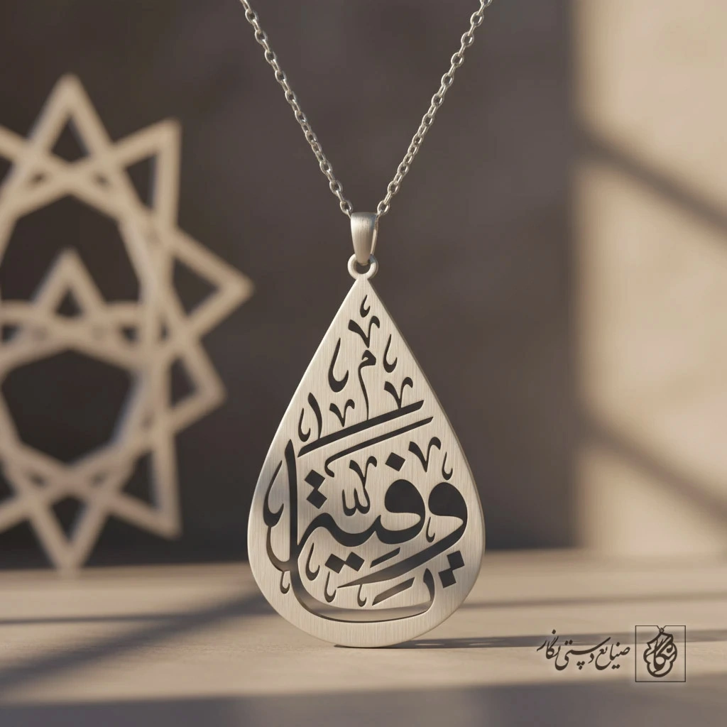 گردنبند اشعار مذهبی طرح اشک کد 9772