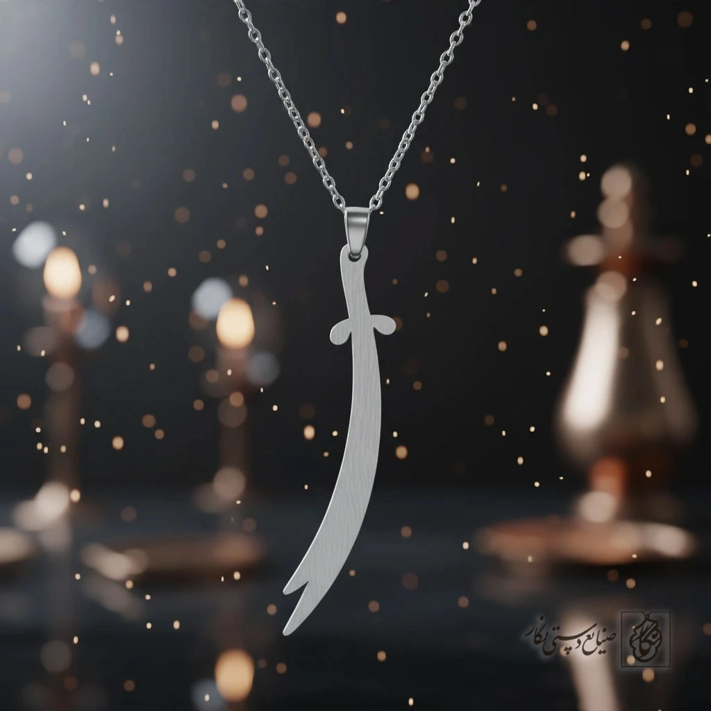 گردنبند نماد شمشیر ذوالفقار کد 9781