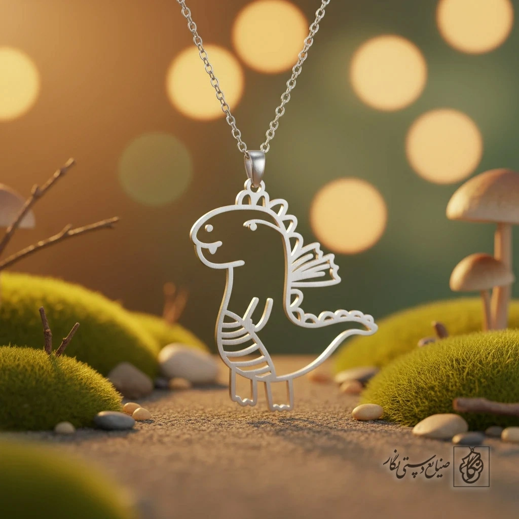 گردنبند طرح اژدهای کوچک (Dragon) کد 9795