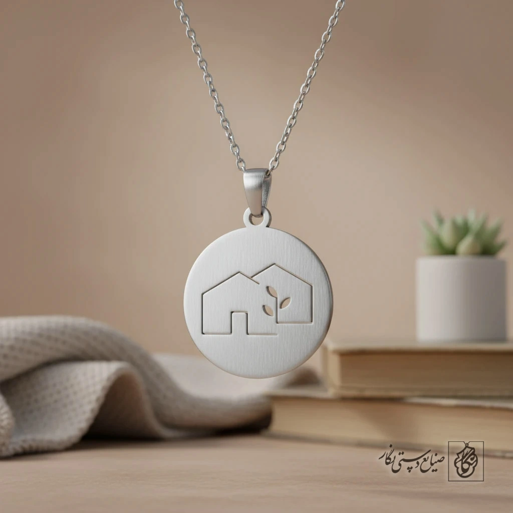گردنبند دایره‌ای امنیت خانه کد 9812