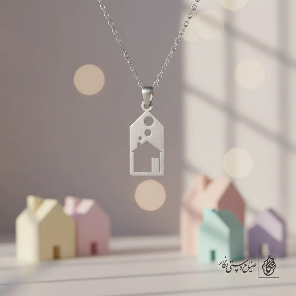 گردنبند خانه در کادر عمودی (تگ) کد 9822