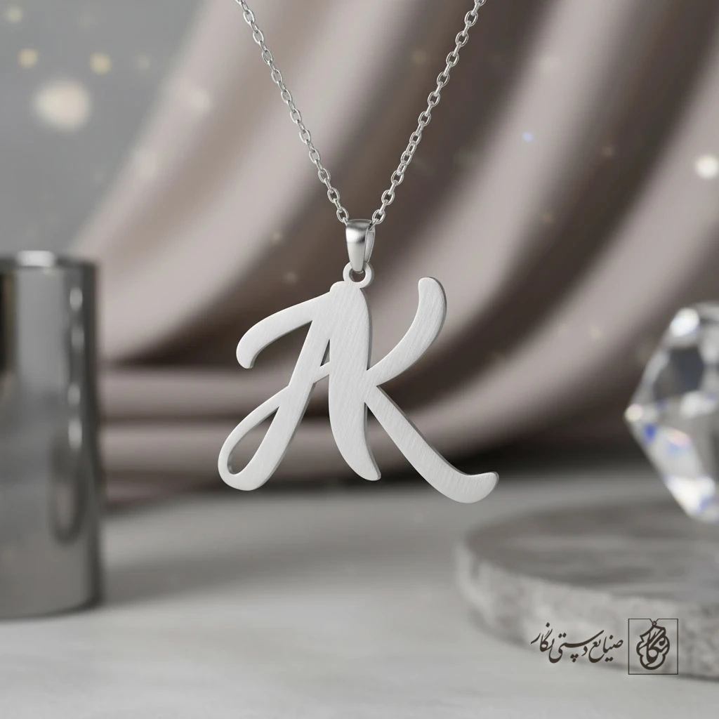 گردنبند حروف AK کد 9829