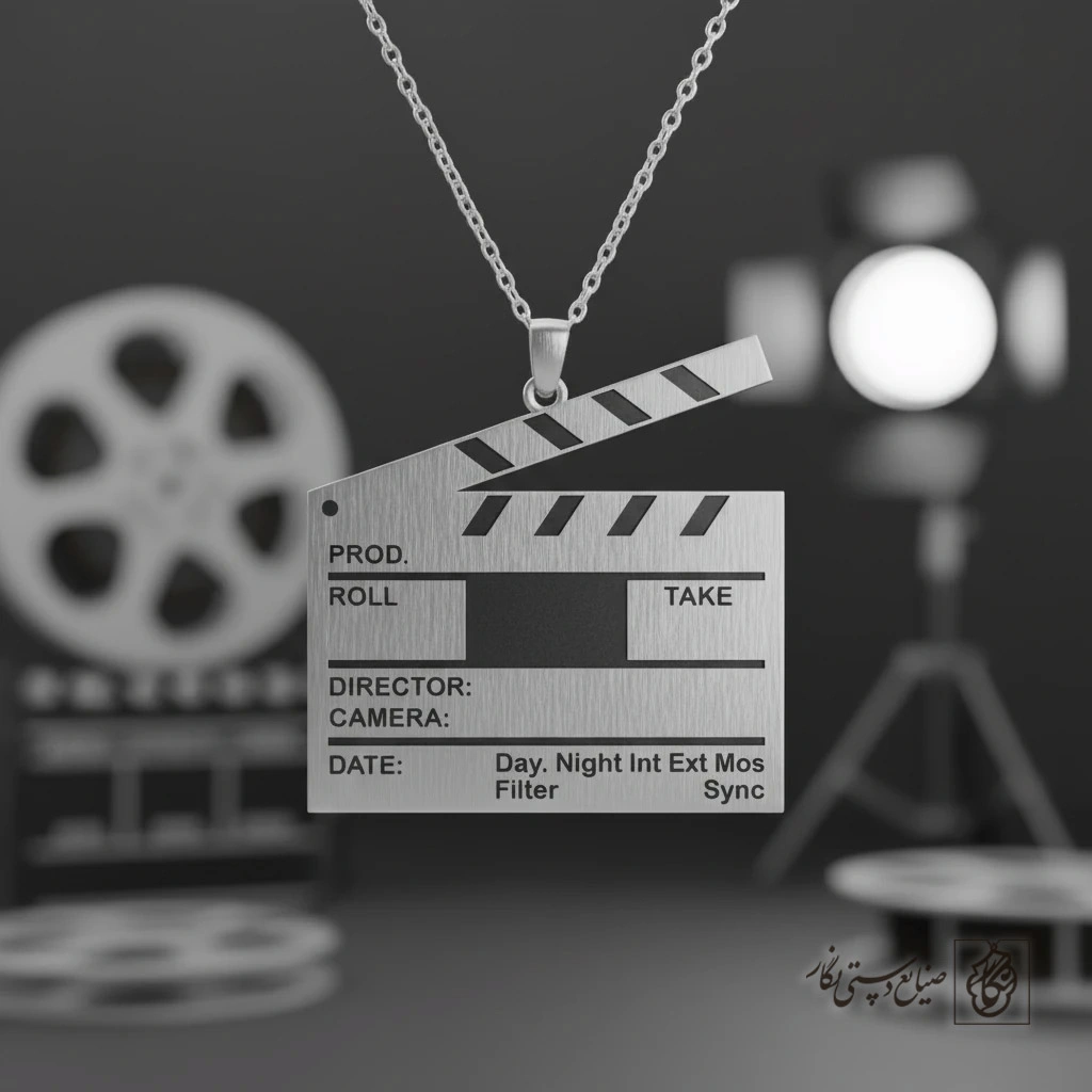 گردنبند طرح کلاکت سینما کد 60288