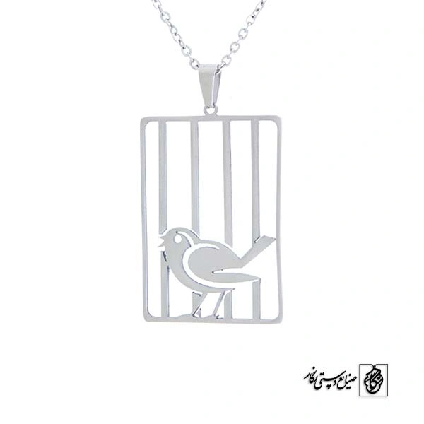 پلاک آویز پرنده فانتزی کد 496