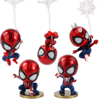 فیگور چیبی مگنتی اسپایدرمن مجموعه 5 عددی - Marvel Spider Man Magnetic Mini Figure Bobble Head Toy