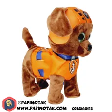 عروسک سگ نگهبان حرکتی و قلادر دار شخصیت زوما - paw patrol