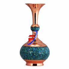 فیروزه کوبی گلدان دالبری ( اثر استاد کریمی ) 