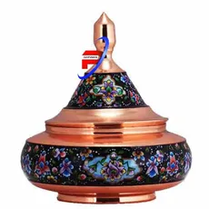بشقاب پرنده مس و پرداز  ( اثر استاد کریمی )