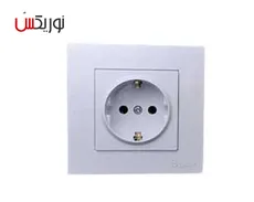 پریز برق ارت دار ایران بکر مدل آسان سفید - 