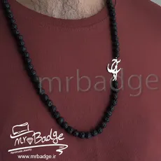 گردنبند مردانه پلاک سجاد با سنگ الاوا