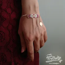 دستبند زنانه آویز انار با منجوق دوزی  - Pomegranate Bracelet And Beads
