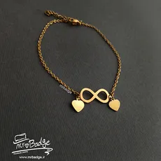 دستبند زنانه بینهایت و قلب - Infinity heart bracelet