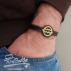 دستبند چرمی نماد یونانی ماه بهمن