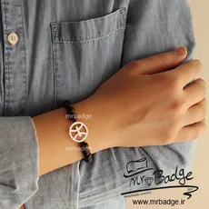 دستبند نماد یونانی ماه اسفند با سنگ اونیکس