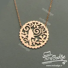 گردنبند زنانه پرنده و باغ گل