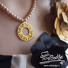 گردنبند  اسلیمی و مروارید 