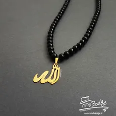 پلاک الله گردنبند مردانه با سنگ اونیکس - Necklace Of God