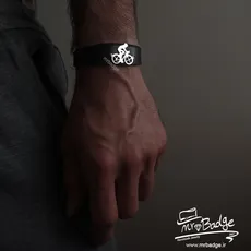 دستبند چرمی مردانه دوچرخه - 