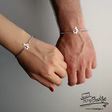 ست زوجی دستبند زنجیری حروف ا د - A Pair Of Bracelets