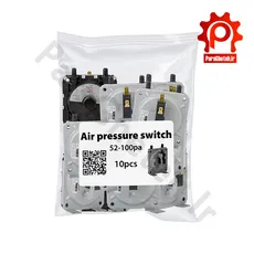 پک ۱۰ عددی پرشر سوییچ هوا مربعی 3 پایه (100-52 پاسکال) - Hu adi air pressure switch (52-100) 10pcs