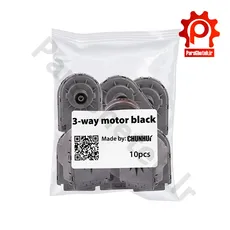 پک 10 عددی موتور شیر سه طرفه چونهویی مشکی - 3way motor black (Chinese) 10pcs