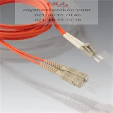 پچ کورد فیبر نوری نگزنس مالتی مود داپلکس پنج متری SC-LC - Nexans fiber patch cord SC-LC  MM duplex 5m