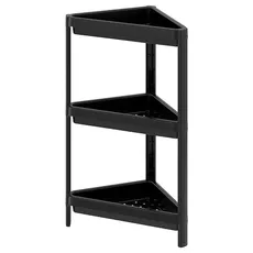 شلف سه طبقه IKEA مدل VESKEN مشکی - VESKEN cr shlf ut 33x33x71 black