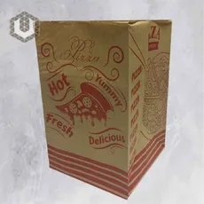 پاکت فست فودی پیتزا دونفره - تک رنگ چاپ