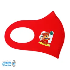 ماسک کودک پارچه ای طرح دار ( 3 عددی )  رنگ قرمز - 