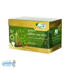 دمنوش گیاهی چای سبز و سفید مهر گیاه - White & Green Tea Mix Herbal Tee