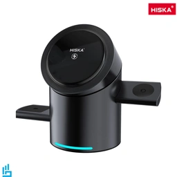 شارژر بی سیم رومیزی سه کاره هیسکا HISKA HR16