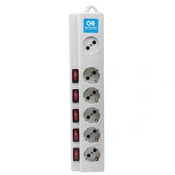 چند راهی 5+1 خانه فیوز دار پارت الکتریک PE2162 با کابل 5 متری part electric