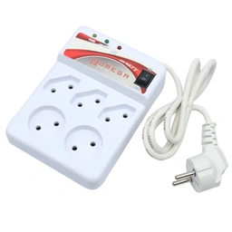 محافظ برق تلویزیون و یخچال و فریزر 5 خانه کلید دار امگا با کابل 1/3 متری OMEGA
