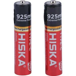 باتری شارژی نیم قلمی دو عددی هیسکا HISKA H16 TypeC