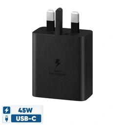 شارژر سامسونگ اورجینال 45W همراه کابل تایپ سی به تایپ سی گارانتی طلایی هیسکا
