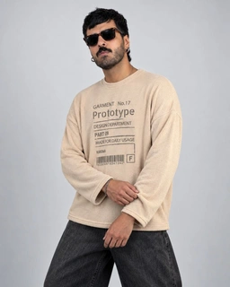 بافت لانگ اسلیو Prototype کرم سایز M/XL پک 3 عددی