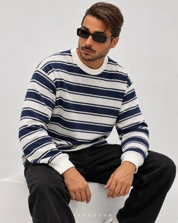 بافت رینگل knit2638 سرمه ای سایز 2XL پک 2 عددی