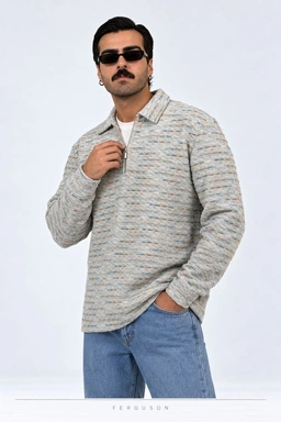 بافت نیم زیپ Knit2930 سایز L/2XL/3XL پک 3 عددی
